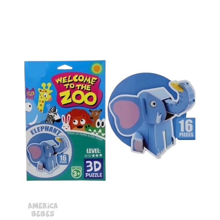 ROMPECABEZA 3D ELEFANTE 16 PIEZAS E LEARNING