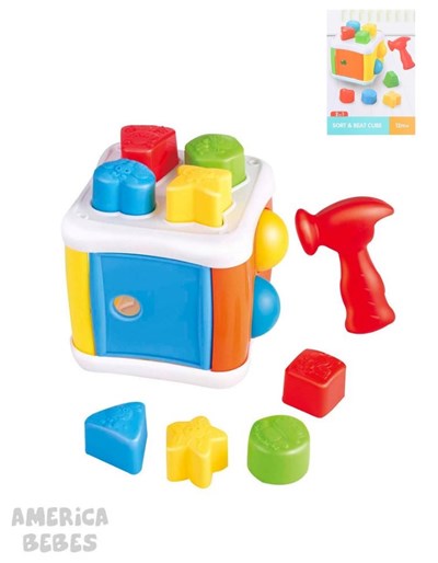 CUBO CON ENCASTRE Y MARTILLO E LEARNING