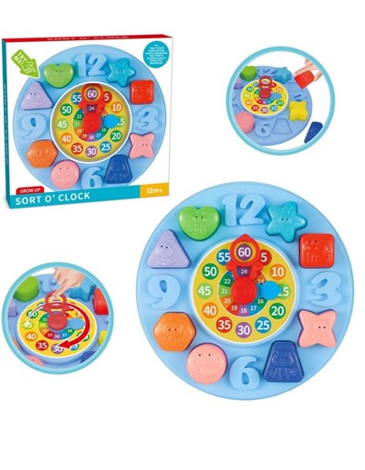 RELOJ CON ENCASTRE DE DIFERENTES FORMAS Y COLORES E-LEARNING