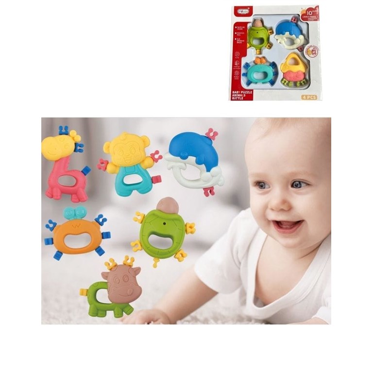 SET DE 4 SONAJEROS FORMA ANIMALITOS. E LEARNING