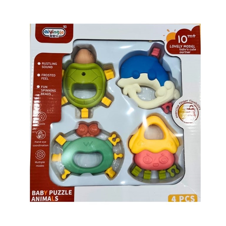 SET DE 4 SONAJEROS FORMA ANIMALITOS. E LEARNING
