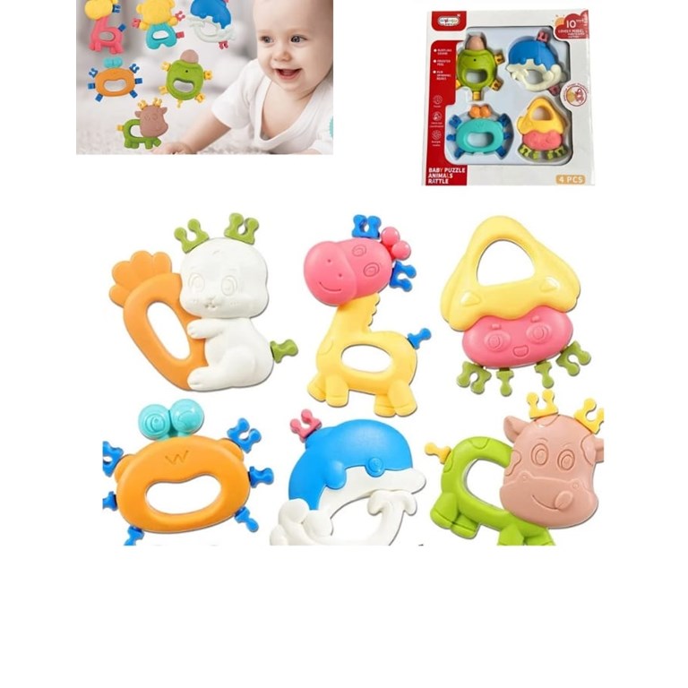 SET DE 4 SONAJEROS FORMA ANIMALITOS. E LEARNING