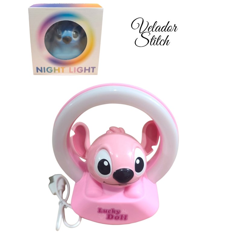 VELADOR  LUCKY DOLL PERSONAJES CON CARGADOR USB