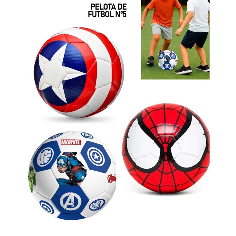 PELOTA N° 5 DE FUTBOL. PERSONAJES MARVEL