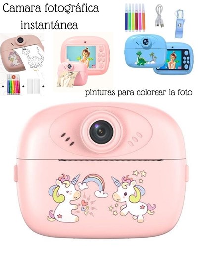 CAMARA FOTOGRAFICA INSTANTANEA . Opción coneción a computadora, bateria recargable y memoria expandible.