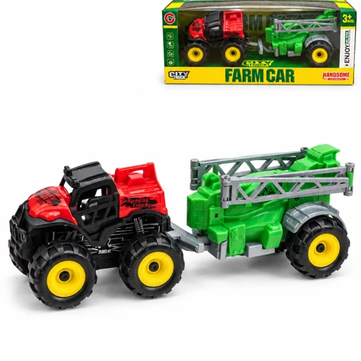 9880 VEHICULO AGRICOLA CON ACOPLADO A FRICCION COSECHADORA VERDE