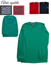 REMERA NENE MANGA LARGA ESTAMPA  FRENTE Y ESPARDA. FLIRTY