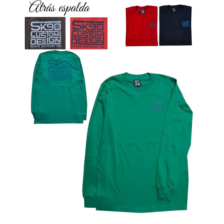 REMERA NENE MANGA LARGA ESTAMPA FRENTE Y ESPARDA. FLIRTY