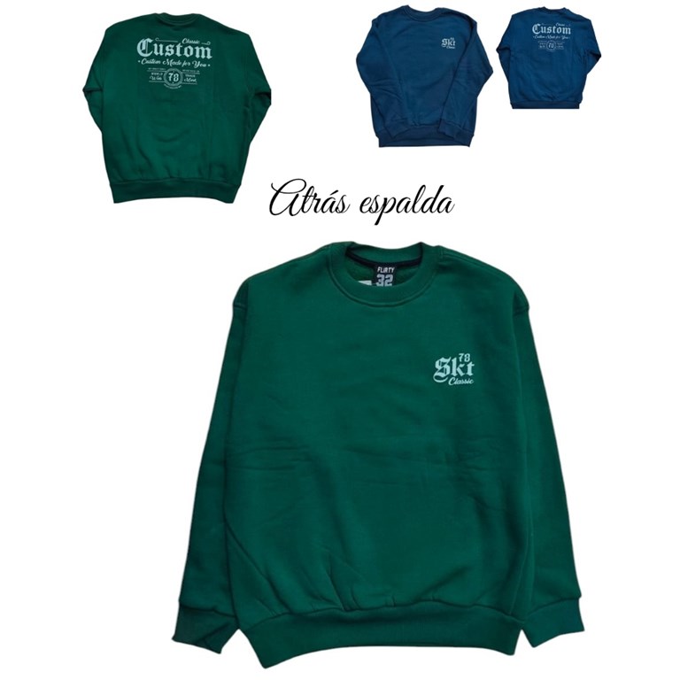 BUZO NENE CUELLO REDONDO, ESTAMPA FRENTE Y ESPALDA 'CUSTOM'. FLIRTY