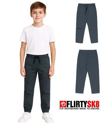 PANTALON GABARDINA CARGO CON CIERRE.  FLIRTY
