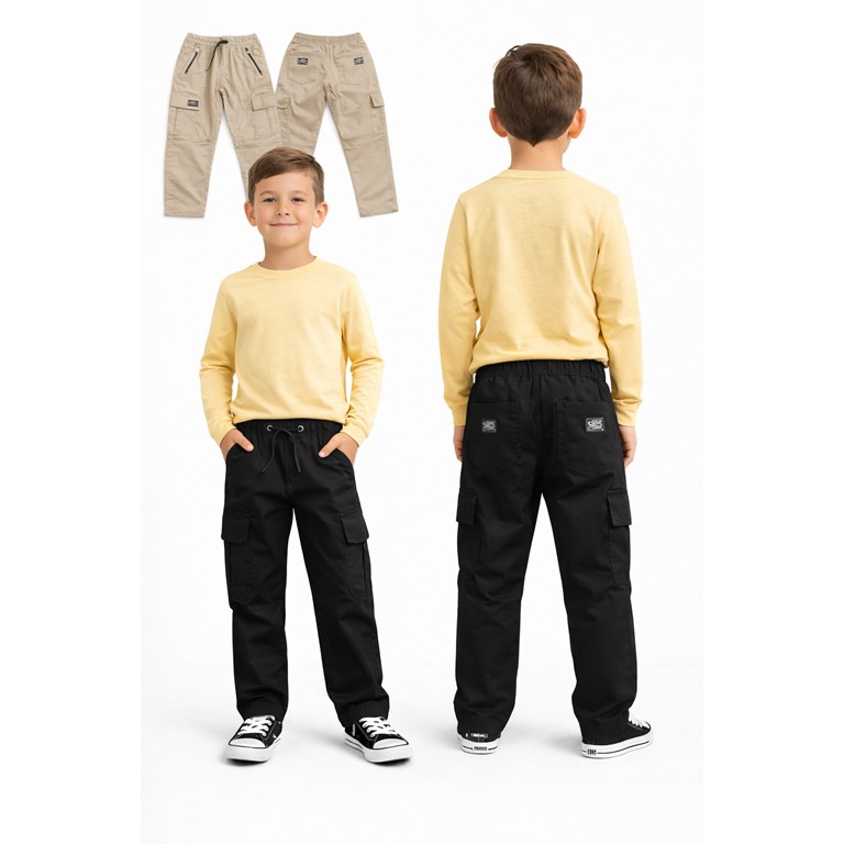 PANTALON  CARGO DE GABARDINA LIVIANO PARA VARON. FLIRTY