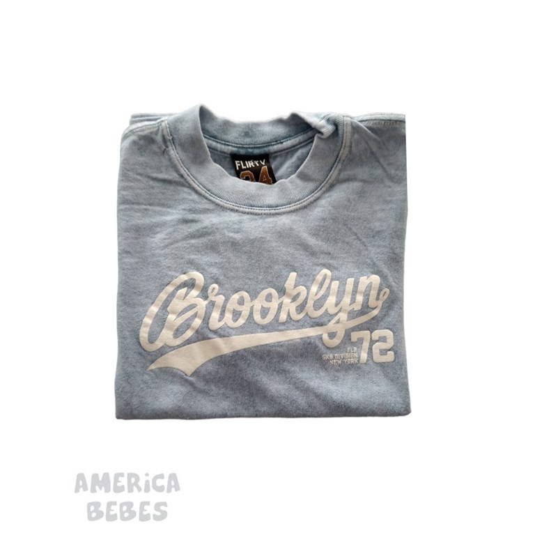 REMERA MANGA LARGA ESTAMPA 'DENIM'. FLIRTY