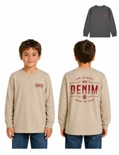 REMERA MANGA LARGA ESTAMPA 'DENIM'. FLIRTY