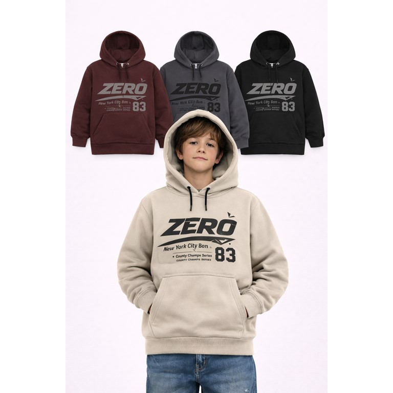 CANGURO DE FRISA VARON ESTAMPA 'ZERO'. FLIRTY