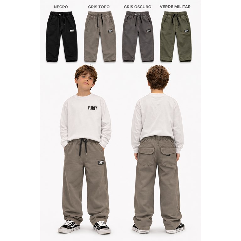 JOGGING DE FRISA PARA NENE, CON LYCRA  Y 4 BOLSILLOS. FLIRTY