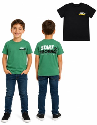 REMERA MANGA CORTA ESTAMPA START THE CHANGE. FLIRTY