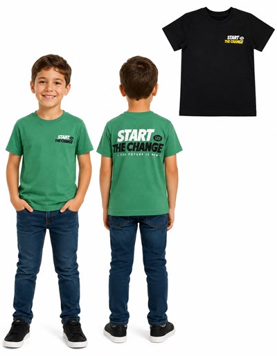 REMERA MANGA CORTA ESTAMPA START THE CHANGE. FLIRTY