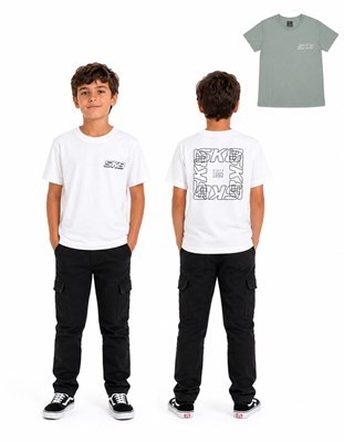 REMERA MANGA CORTA PARA NENE ESTAMPA SK8. FLIRTY