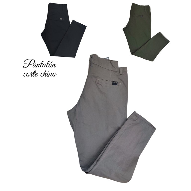 Pantalon de nene corte chino en gabardina.Flirty