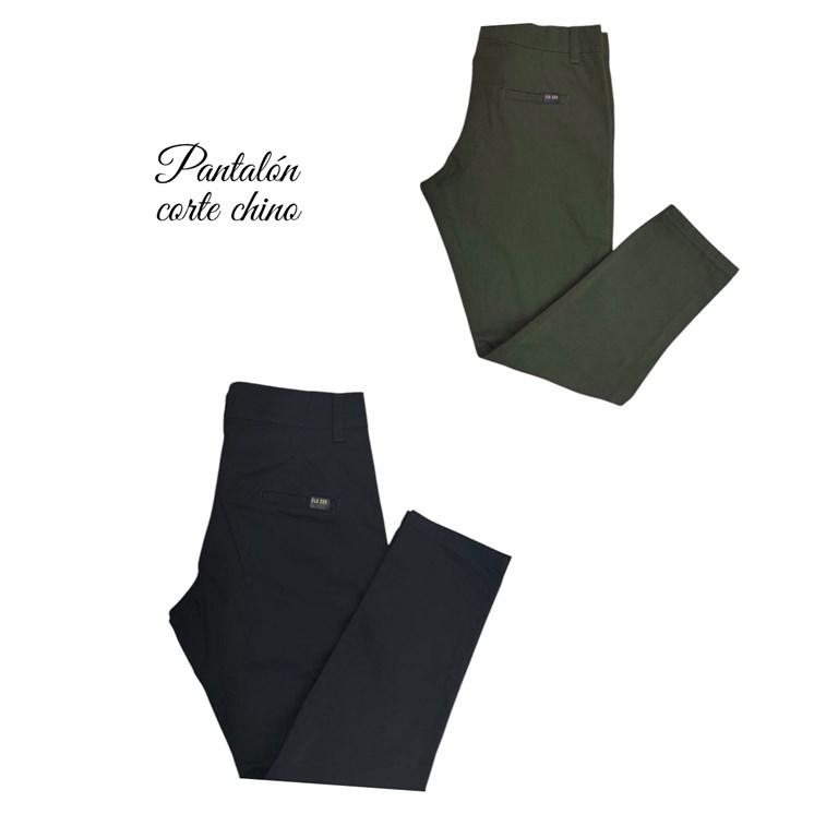 Pantalon de nene corte chino en gabardina.Flirty