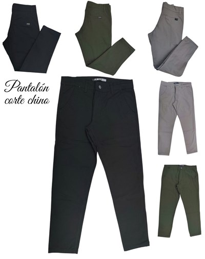 Pantalon de nene corte chino en gabardina.Flirty
