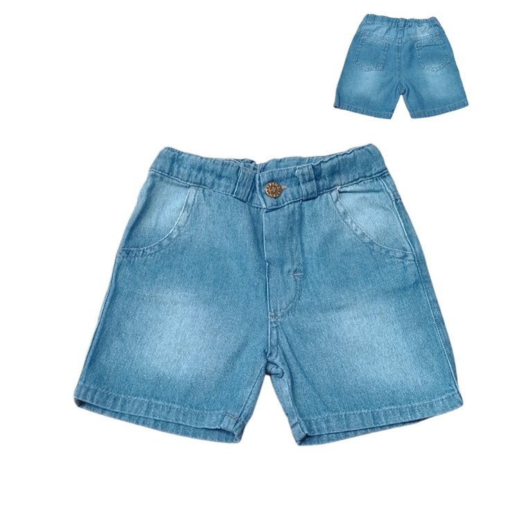 BERMUDA BEBE JEAN CON CINTO REGULABLE RIMBI