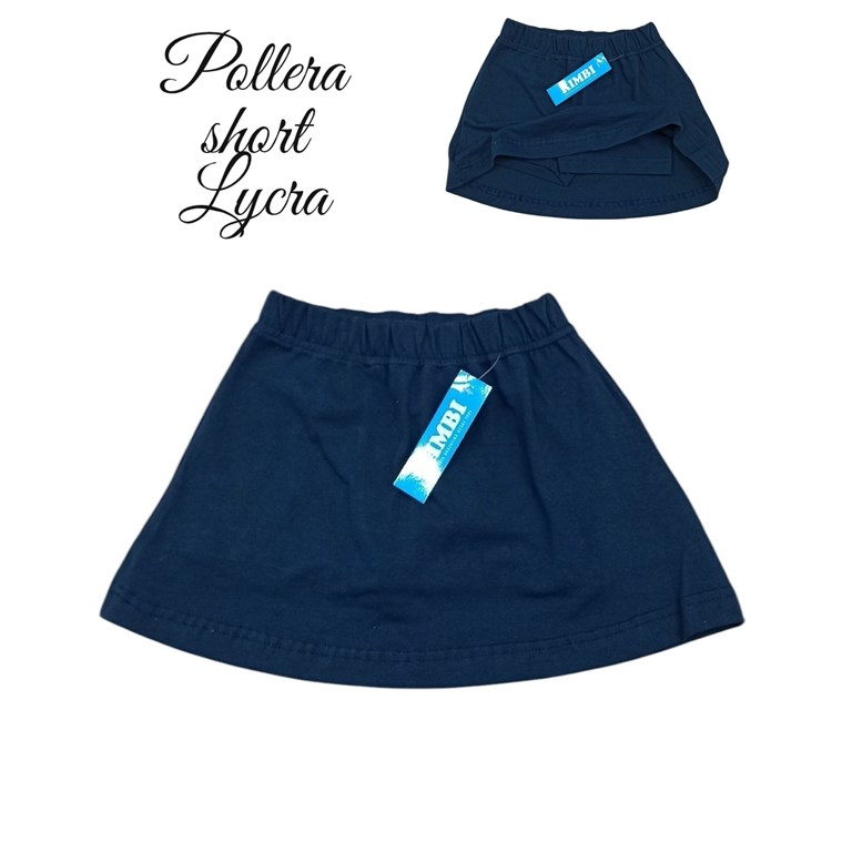 POLLERA SHORT ALGODON CON LYCRA. RIMBI