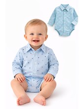 Body camisa estampado manga larga, para bebé. Rimbi