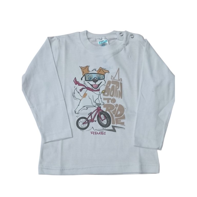 REMERA MANGA LARGA BEBÉ. EST PERRO. RIMBI