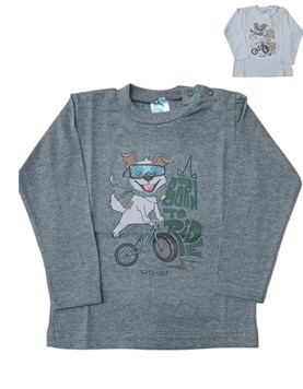 REMERA MANGA LARGA BEBÉ. EST PERRO. RIMBI