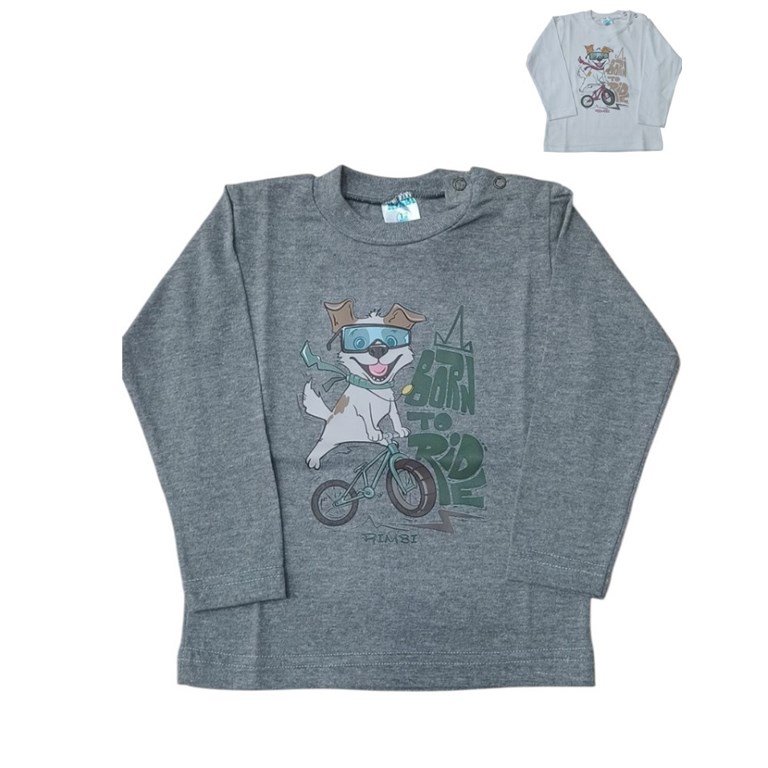 REMERA MANGA LARGA BEBÉ. EST PERRO. RIMBI
