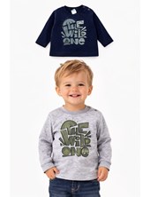 Remera manga larga para bebe, estampa The Wild one'. Rimbi