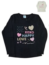 REMERA MANGA LARGA, NENA ESTMPA LOVE. RIMBI
