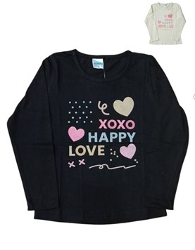 REMERA MANGA LARGA, NENA ESTMPA LOVE. RIMBI