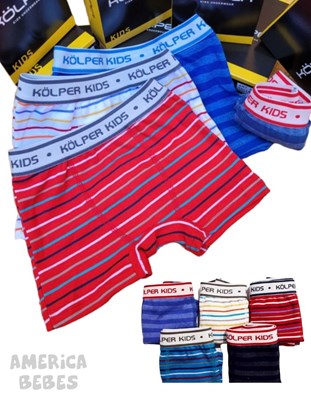 Boxer clasico rayado. Colores surtidos. Kolper.