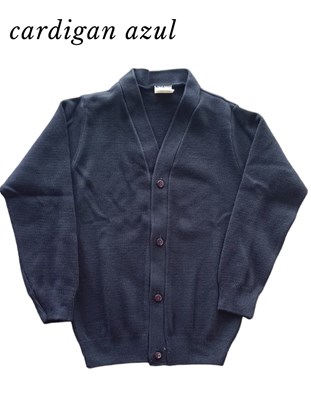 A450 CARDIGAN ESCOTE EN V AZUL. AJB