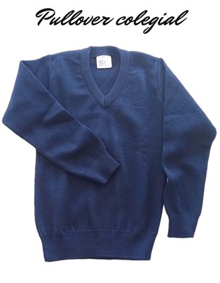 A.453 AZUL PULLOVER ESCOTE EN V ESCOLAR AJB