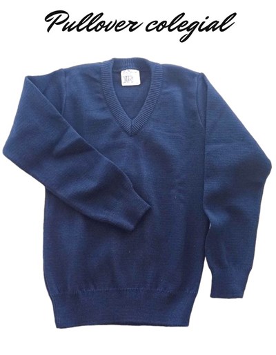 A.453 AZUL PULLOVER ESCOTE EN V ESCOLAR AJB