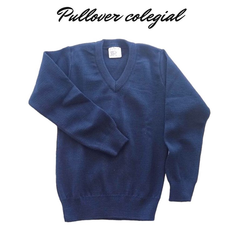 A.453 AZUL PULLOVER ESCOTE EN V ESCOLAR AJB