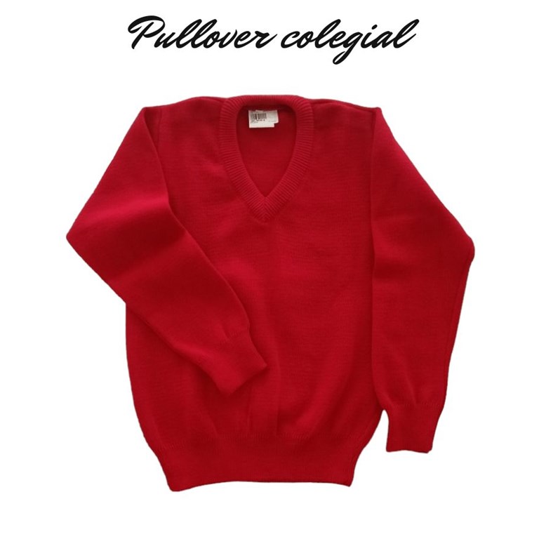 A 453 ROJO PULLOVER ESC V COLEGIAL