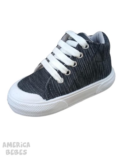 31AZ ZAPATILLA TIPO BOTITA PARA BEBE SIMIL JEAN AZUL SOL LOLO
