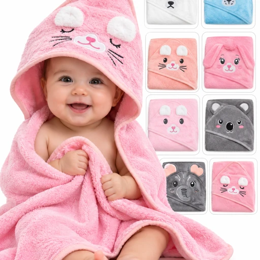 Toallon coral fleece animalitos bordados. Medias: 0,80cm x 0,80cm. Importado