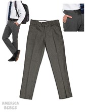 Pantalon gris Inta (mejor calidad que sarga) colegial chupín corte chino Labendel