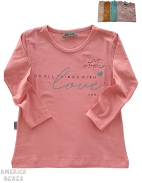 REMERA NENA MANGA LARGA DO ALL THINGS WITH LOVE