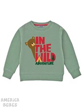 BUZO FRISA PARA BEBE VARON CON ESTAMPA OSO IN THE WILD GRUNY