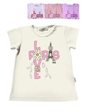 REMERA MANGA CORTA BEBE  ESTAMPA 'LOVE PARIS'. GRUNY