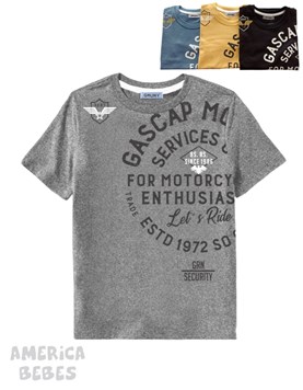 REMERA MANGA CORTA PARA NENE ESTAMPADA GASCAP SERVICES GRUNY