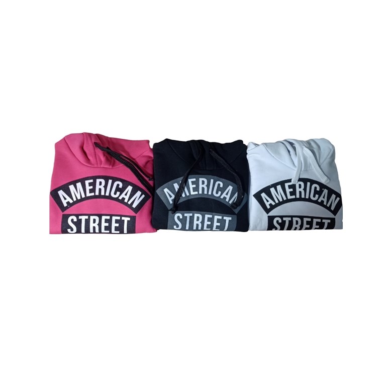 BUZO FRIZA AMERICAN STREET CON CAPUCHA NENA. GRUNY