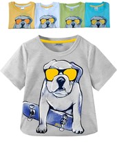 REMERA MANGA CORTA BEBE ESTAMPA PERRO PATINERA GRUNY