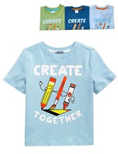 REMERA MANGA CORTA BEBE ESTAMPA 'CREATE'. GRUNY